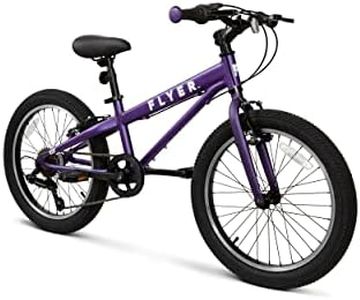 Flyer™ 20” Kids’ Bike, Purple Toddler and Kids Bike, 20 Inch Wheels, Boys and Girls Ages 6-8 Years Old, Multiple Color Options