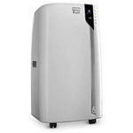 DeLonghi Portable Air Conditioner 12,000 BTU,cool large rooms up to 500 sq ft,remote,energy saving mode,extremely Quiet,AC Unit for room,dehumidifier,fan,programmable,window venting kit,EX360LVYN