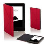 FOREFRONT CASES Cover for Amazon Kindle Voyage Origami Smart Case Cover Stand - Slim Light, Full Device Protection & Smart Auto Sleep Wake - Red