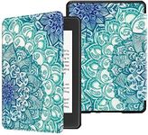 T Tersely Slimshell PU Leather Case Cover for All-New Kindle 11th Generation 2024/2022 Release (Will not fit Kindle Paperwhite or Oasis), Smart Shell Cover with Auto Sleep/Wake - Emerald Green