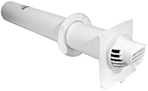 Terminal horizontal anti-glace Rolux Condensation PPTL - PVC diamètre : 80-125 Lg : 800 mm Fioul - Gaz Blanc Réf. 223150