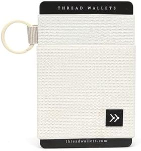 Thread Wallets Slim Minimalist Elastic Wallet for Men & Women | Small Credit Card Holder for Front Pocket (Off White)