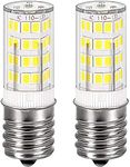 E17 LED Microwave Oven Stove Bulb, 40W Incandescent Equivalent, AC 110V-130V, Daylight White Appliance Bulb (6000K, 2-Pack)