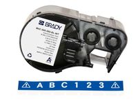 Brady Vinyl Label Tape for Label Printer BMP41/BMP51/BMP53/M511 - Self Adhesive Printer Labels - White on Blue (12,70 mm (W) x 7,62 m (L)) - M4C-500-595-BL-WT