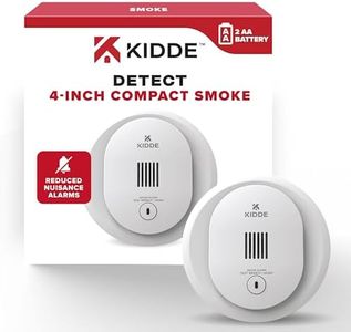 Kidde Smoke Detector, 4-Inch Compact, AA Battery Powered