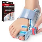 Tech Love Bunion Correctors for Women & Men, Adjustable Knob Double Correction, Toe Separator for Big Toe Relief Bunion Splints Hammer Toe Straightener with Silicone Pad Comfortable Effective (1PC)