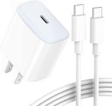 10ft 20W USB C Charger for iPad 10th, Pro 13/12.9/11 inch, Air 6th/ 5th/ 4th, Mini 6, Compatible with iPhone 15/15 Pro, Pixel 7 7 Pro 6a 6 Pro 5 4 3 2 XL, Galaxy S22 S21 Note 10