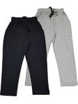 Starlath Kid's Track Pants, Pockets Cotton Pants, Pajama And Lowers For Boys And Girls (Pack Of 2) (7-8 Years, Black-Grey) Fit Type : Regular Fit