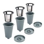 3 Pack Reusable Coffee Pods, Reusable Coffee Filters Fit for 1.0 Brewers, K-Classic, K-Mini, Universal Fit B30 B40 B50 B60 B70 Series