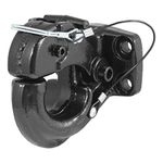 CURT 48231 Pintle Hook Hitch 60,000 lbs, Fits 2-1/2 to 3-Inch Lunette Ring, Direct Mount Only