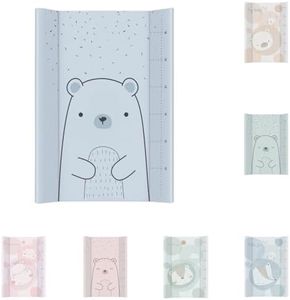 Kikkaboo Cambiador PVC Duro 80x50 Escala Crecimiento Borde Elevado Impermeable, color:azul