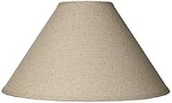 Fine Burlap Large Empire Lamp Shade 6" Top x 19" Bottom x 10.5" High x 12" Slant (Spider) Replacement with Harp and Finial - Springcrest