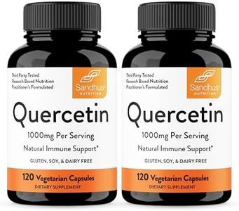 Sandhu's Quercetin 1000mg Per Serving 120 Count(Pack of 2) Vegetarian Capsules Bioflavonoids Supports Immune Health & Cardiovascular Health, Respiratory Health