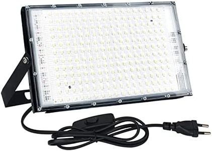 CREATESTAR Foco LED Exterior 150W, Foco Led con Enchufe, Super Luminoso 15000LM 6500K Blanco Frío Proyector Led Exterior, Impermeable IP65 Iluminación de Seguridad para Casa,Patio,Garaje,Terraza