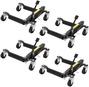 Garvee Car Wheel Dolly Jack Set of 2, Hydraulic 1500LBS Car Dolly Jack w/Non-Slip Pedal & Heavy Duty Rollers, 12" Lift Vehicle Positioning System for Auto Repair, Tire Change & Moving