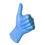 Gen-X Nitrile Gloves (Medium, 100 Count), Strong & Flexible, Food Safe Blue Gloves, Non-Sterile, Powder & Latex Free Gloves, Finger Textured Thick Disposable Gloves for Tools, Devices & More