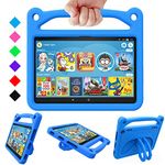 Riaour Kids Case for All-New Fire 8 inch Tablet (Both for 12th/10th Generation, 2024/2022/2020 Release), Lightweight Kid-Proof Case with Handle Stand, Not for iPad/Lenovo/Samsung 8" Tablet, Blue