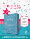 Inspire Bible for Girls NLT (Hardcover LeatherLike, Blue): The Bible for Coloring & Creative Journaling