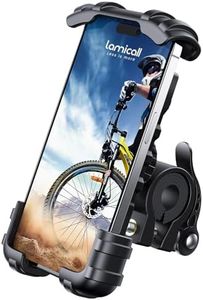 Lamicall Bike Phone Holder, Motorcycle Phone Mount - Motorcycle Handlebar Cell Phone Clamp, Scooter Phone Clip for iPhone 15 Pro Max/Plus, 14 Pro Max, S9, S10 and More 4.7" to 6.8" Smartphones