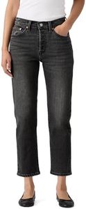 Levi's Damen Jeanshose 501 Crop High Rise, Straight Fit, Schwarz (Delivery Distance), W31/L28