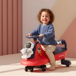 Storio Astronaut Space Theme Swing Car for Kids 2-5 Years | Twist & Turn Ride-On Toy | No Pedals, No Batteries | Smooth & Safe Ride | Sturdy Body | Indoor Outdoor Ride-On for Boys & Girls