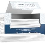 Dermacotton 80 Disposable Cotton Towels - Hypoallergenic for Face Wash and Makeup Removal, 100% Biodegradable, Super Soft Face Wipes, Sensitive Skin, Facial Cloths