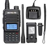 Retevis RT85 Walkie Talkie Dual Band, Long Range 2 Way Radio Scanner, 2m/70cm Ham Radio, 200 Channels, LCD Display, Professional Two Way Radio for Hunting, Outdoor Adventure (Black, 1Pcs)