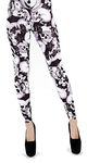 Pamela Mann Womens - Skull (Riley) Leggings (Medium/Large) Black/White