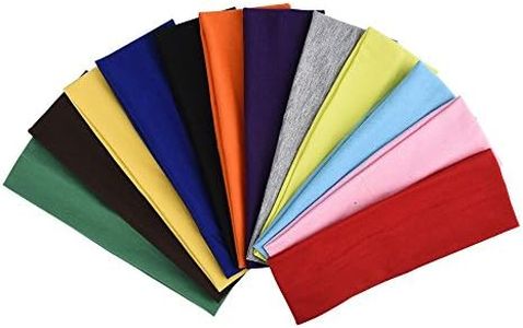 Eboot 12 Pcs Stretch Elastic Yoga Headbands Mixed Colors for Teens and Women