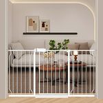 flower frail 57.5-62 Inch Extra Wide Baby Gates for Stairs Doorways Pressure Mount No Drill Dog Pet Gate Automatic Close Child Safety Gate for Toddler Kids Pets