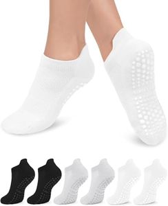 Pairs Pilates Socks for Women, Non Slip Grip Socks Yoga Socks Ankle Grippy Socks Woman for Barre, Hospital, Barefoot, Workout (AU, Alpha, One Size, Regular, Regular, 3 colors#1)