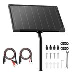 Voltset 10W Solar Panel Kit, 12V Waterproof Solar Battery Trickle Charger & Maintainer with Tubular Mount Bracket for Gate Opener, Mighty Mule, Electrical Fence