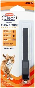 Bob Martin Clear Flea Repellent Collar for Cats and Kittens - Effective Flea and Tick Repellent, Adjustable with Safety Clip and Bell (Assorted Black/Red, 2 Pack)