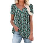 My Recent Orders Blouses for Women UK Women's Fashion Casual Floral V Neck Button Down Top Short Sleeve T Shirt Oversized T Amazon Vouchers Online Blue