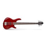 Cort ACTIONBASSVTR Action Bass V Plus Electric Bass Guitar, Red