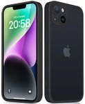 Mootobo for iPhone 14 Case 6.1 inch, Matte Shockproof Bumper Phone Cover, Military-Grade Protection 360°Full Body Frosted Translucent Back Anti-Fingerprint Phone Case for iPhone 14 (Black)