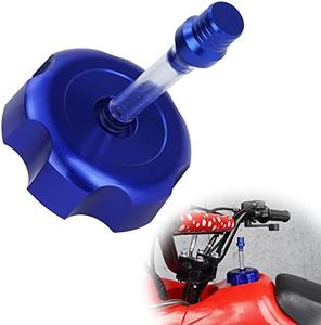 Fuel Cap CNC Billet Gas Tank Cap with Anti-Leak Vent Tube Fits for 50cc 70cc 90cc 110cc 125cc Coolster TaoTao Kazuma Sunl JCL Roketa ATV Quad 4 Wheeler-Blue