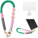 Phone Wrist Strap, Universal Phone Chain with Tether Tab, Nylon Phone Wristlet Charm, Anti-Loss Cell Phone Lanyard (Green)