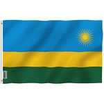 ANLEY Fly Breeze 3x5 Feet Rwanda Flag - Vivid Color and UV Fade Resistant - Canvas Header and Double Stitched - The Republic of Rwanda Flags Polyester with Brass Grommets 3 X 5 Ft