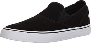 Emerica Men's Wino G6 Slip-ON Skate Shoe, Black/White/Gold, 7