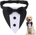 Dog Tuxedo Wedding Bandana Collar w