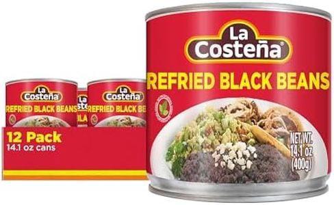 La Costeña Refried Black Beans 14.1 oz (12-Pack)