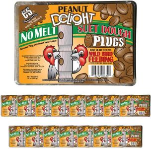 C&S Peanut Delight No Melt Suet Plugs, 16 4-Packs
