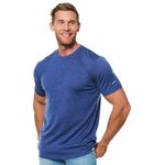 Merino Wool T-Shirt Mens - Short Sleeve Merino Wool Shirts for Men - Sport Merino Lightweight Base Layer Hiking Tshirt (Large, Windsor Blue Henly)