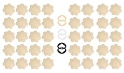 DaisyFormals® 20 Pairs Pasties Satin Nipple Cover Stickers Disposable Breast Petals Flower Shape