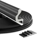 Bantie 60FT Kerf Weather Stripping Door Seal Sound Proof Weather Strips Seal Strip for Front Door Frame Soundproofing Exterior Door Insulation Gasket (with 4 Door Corner Seals)