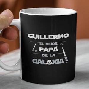Transparent Gift Taza Personalizada con Nombre Star Wars. Regalo Personalizado Día del Padre. Tazas Personalizadas de Cerámica. Regalos Originales para Hombre. Regalos Personalizados para Padres