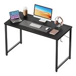 CAIYUN Home Office 100cm Computer Desk, Modern Simple Style Computer Desk,Laptop Desk,Workstation, Sturdy Student Writing Desk Table, Black