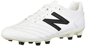 New Balance Men's 442 1.0 Pro Firm Ground V1 Soccer Shoe, White/Black, 4 Wide