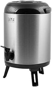 Bama Conterneur Isotherme avec Robinet 10L Portable Inox pour boissoins chaud ou froid Conservation 6h chaud, 8h froid